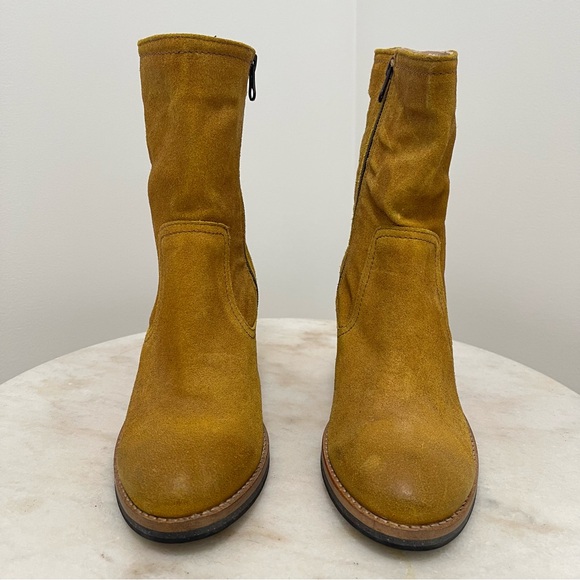 Miss L Fire Jane Mustard Boots Size EU 38 US 7.5 - Picture 3 of 12